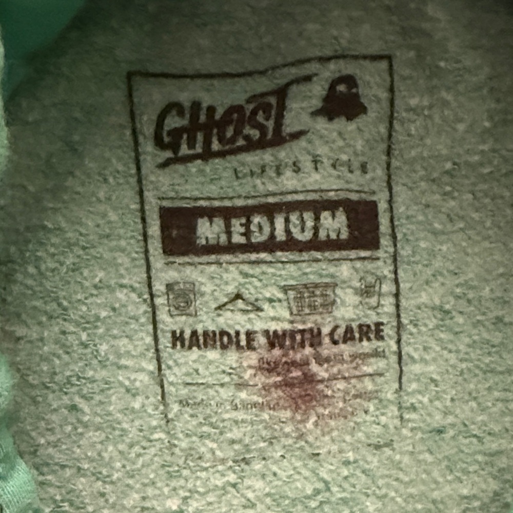 Ghost Glitch Tie-Dye Hoodie - Green And Black View 3
